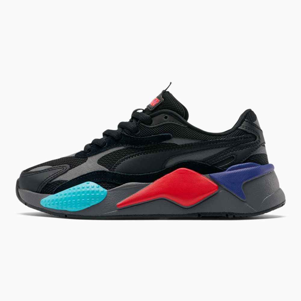 Puma RS-X³ Puzzle Lány Sportcipő - Fekete/Piros ( Hungary - GOSZL3179 )